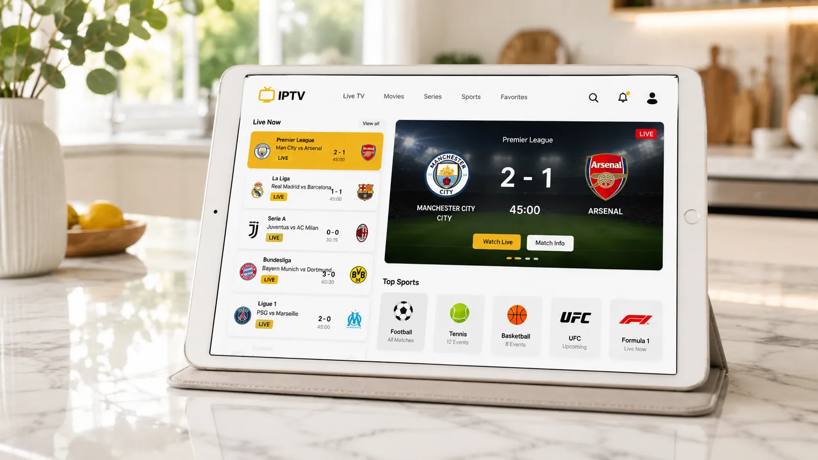 Person reviewing IPTV service information on a laptop to verify legitimacy before subscribing